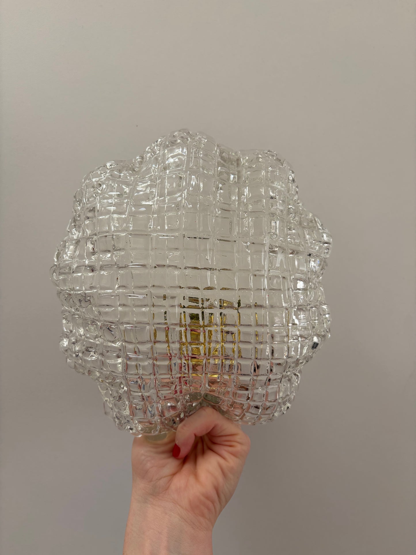 Vintage Murano Glass Flower Wall Sconce, Italy