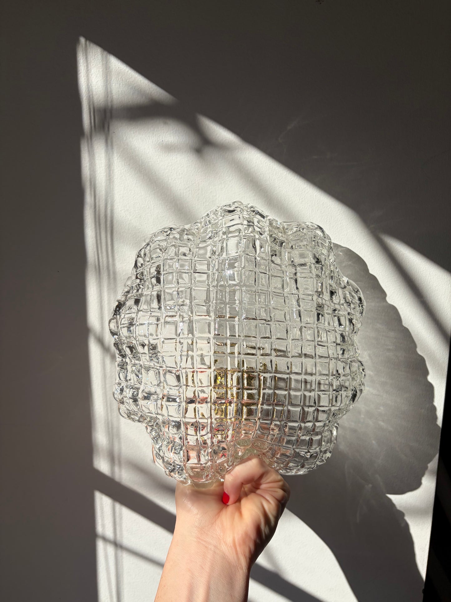 Vintage Murano Glass Flower Wall Sconce, Italy