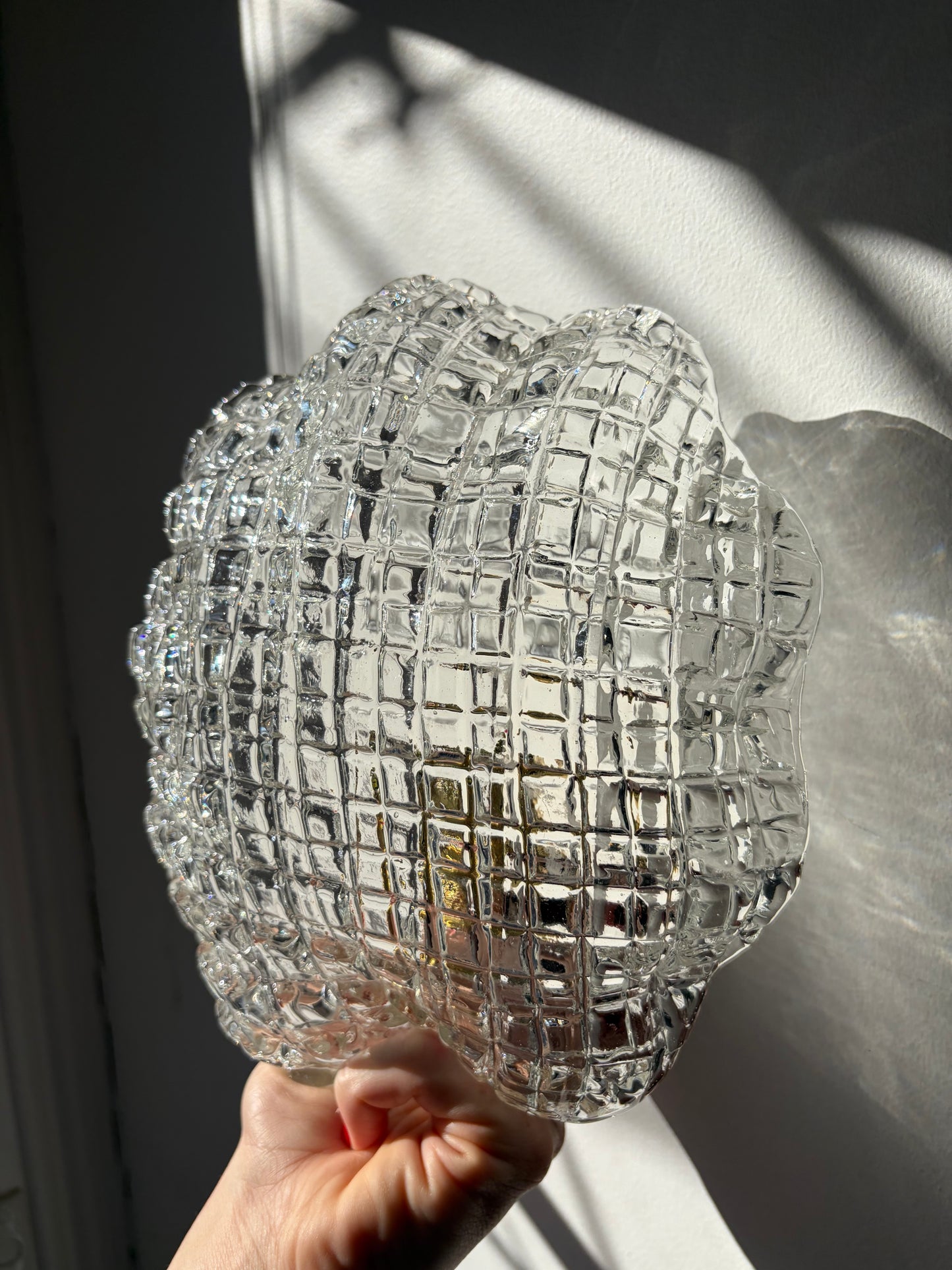 Vintage Murano Glass Flower Wall Sconce, Italy