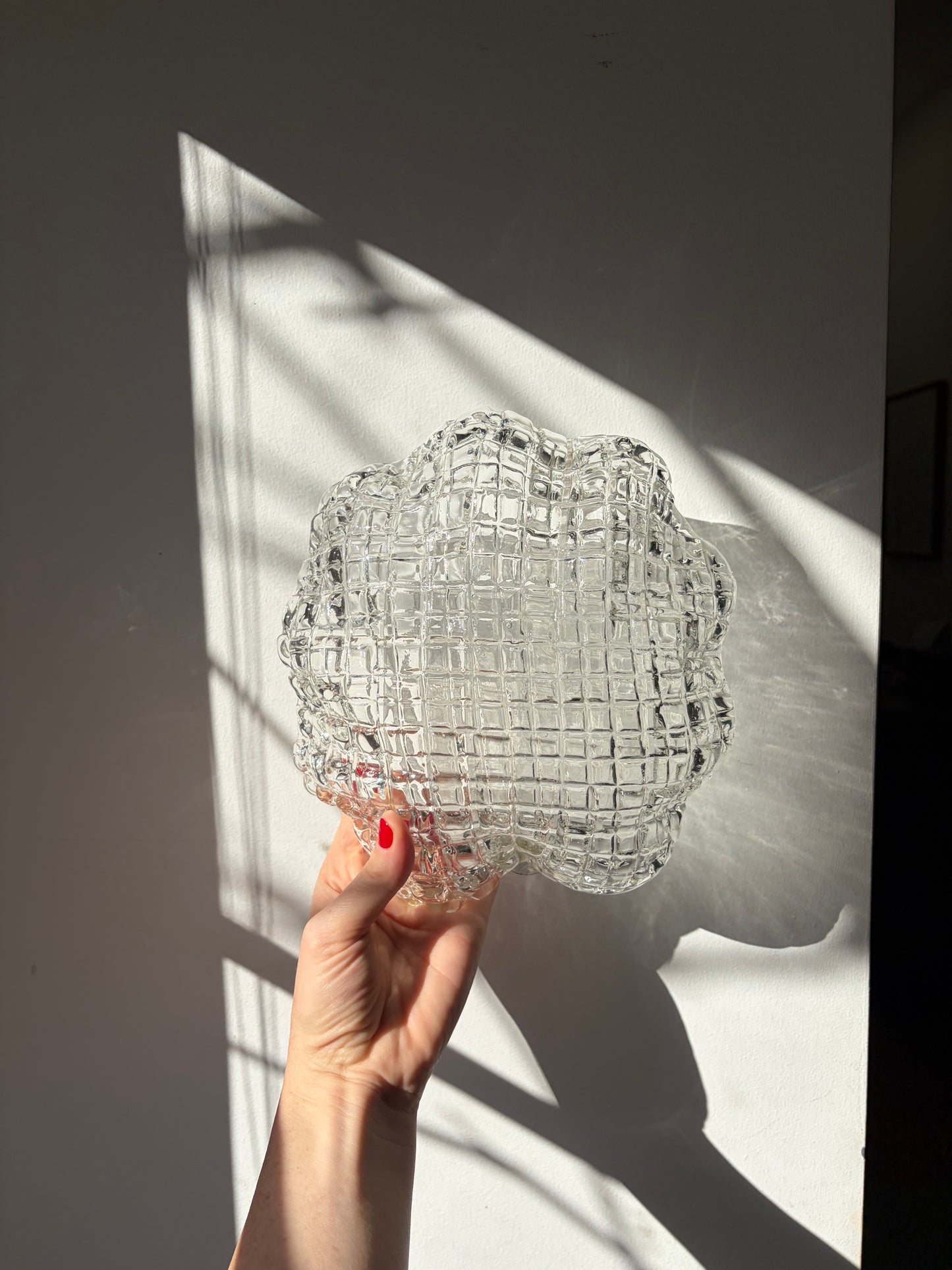 Vintage Murano Glass Flower Wall Sconce, Italy
