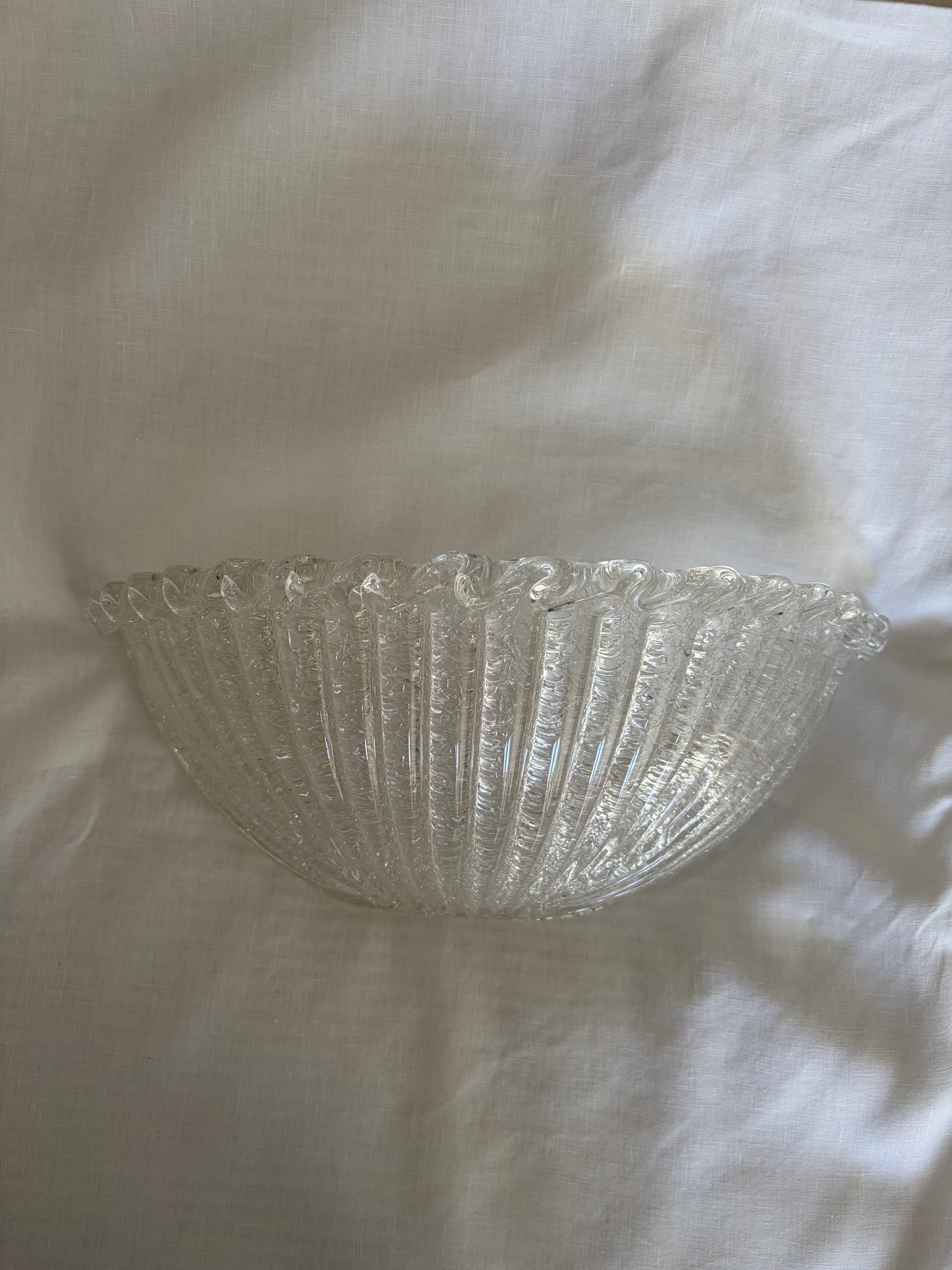 Vintage Murano Glass Shell Sconce, Italy