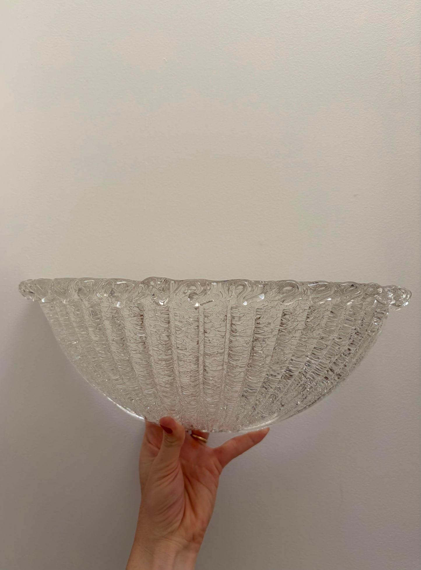 Vintage Murano Glass Shell Sconce, Italy
