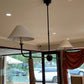 Piaf Large Linear Pendant in Aged Iron & Ebonized Oak