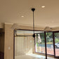 Piaf Large Linear Pendant in Aged Iron & Ebonized Oak