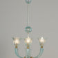 1940s Murano Barovier Chandelier in Aquamarine