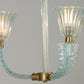 1940s Murano Barovier Chandelier in Aquamarine