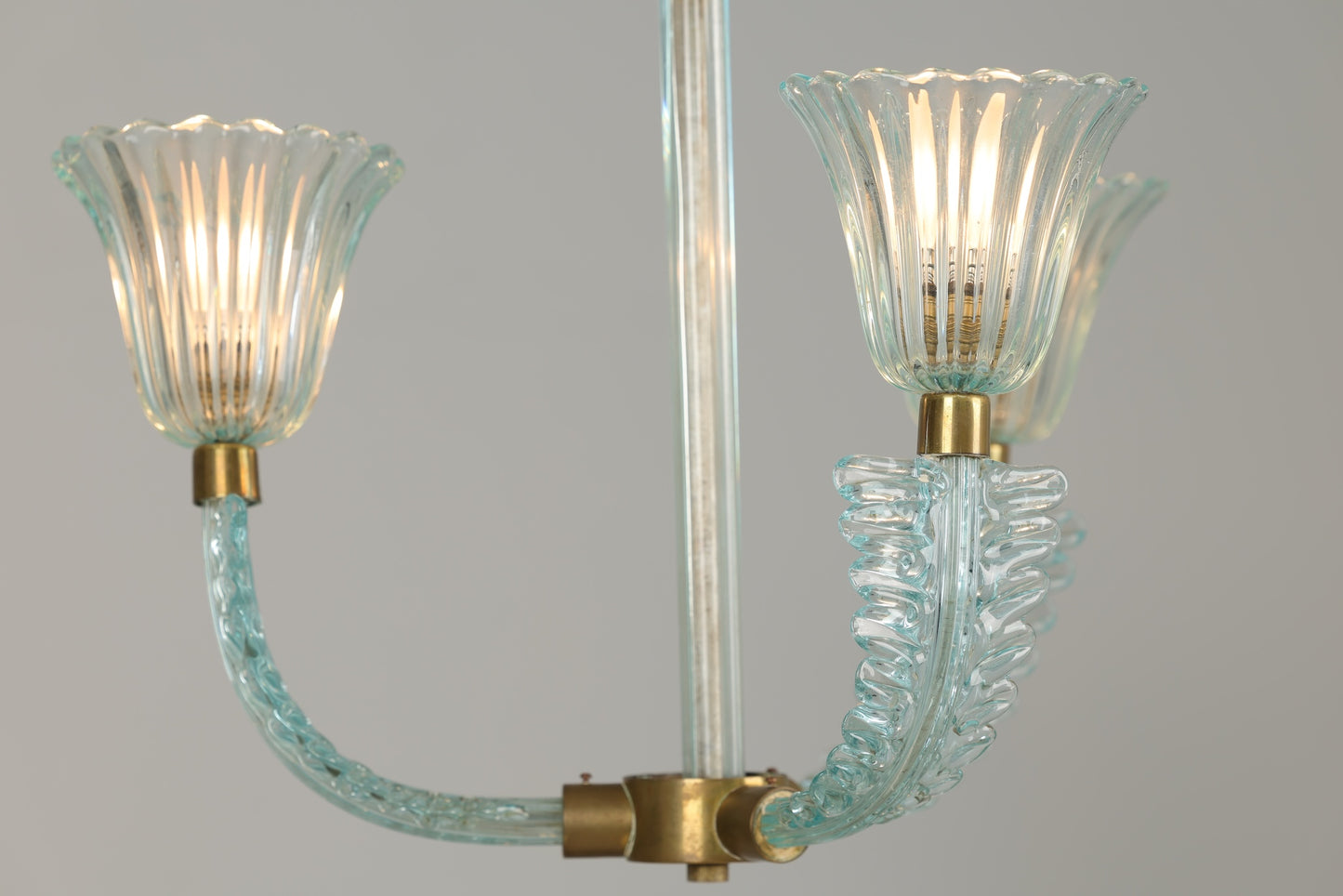 1940s Murano Barovier Chandelier in Aquamarine