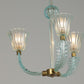 1940s Murano Barovier Chandelier in Aquamarine