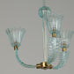 1940s Murano Barovier Chandelier in Aquamarine