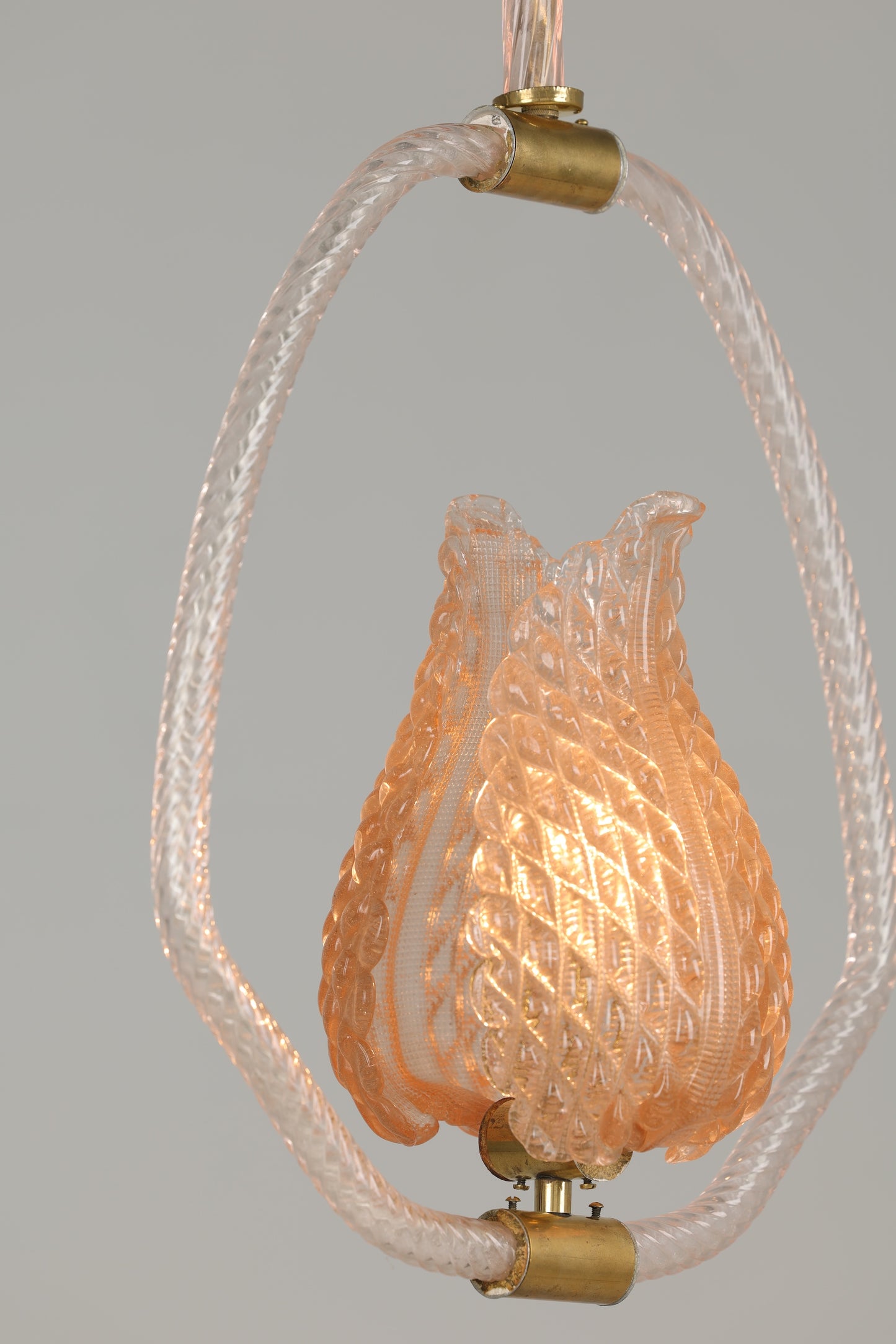 1940s Murano Barovier Ceiling Pendant - Pink