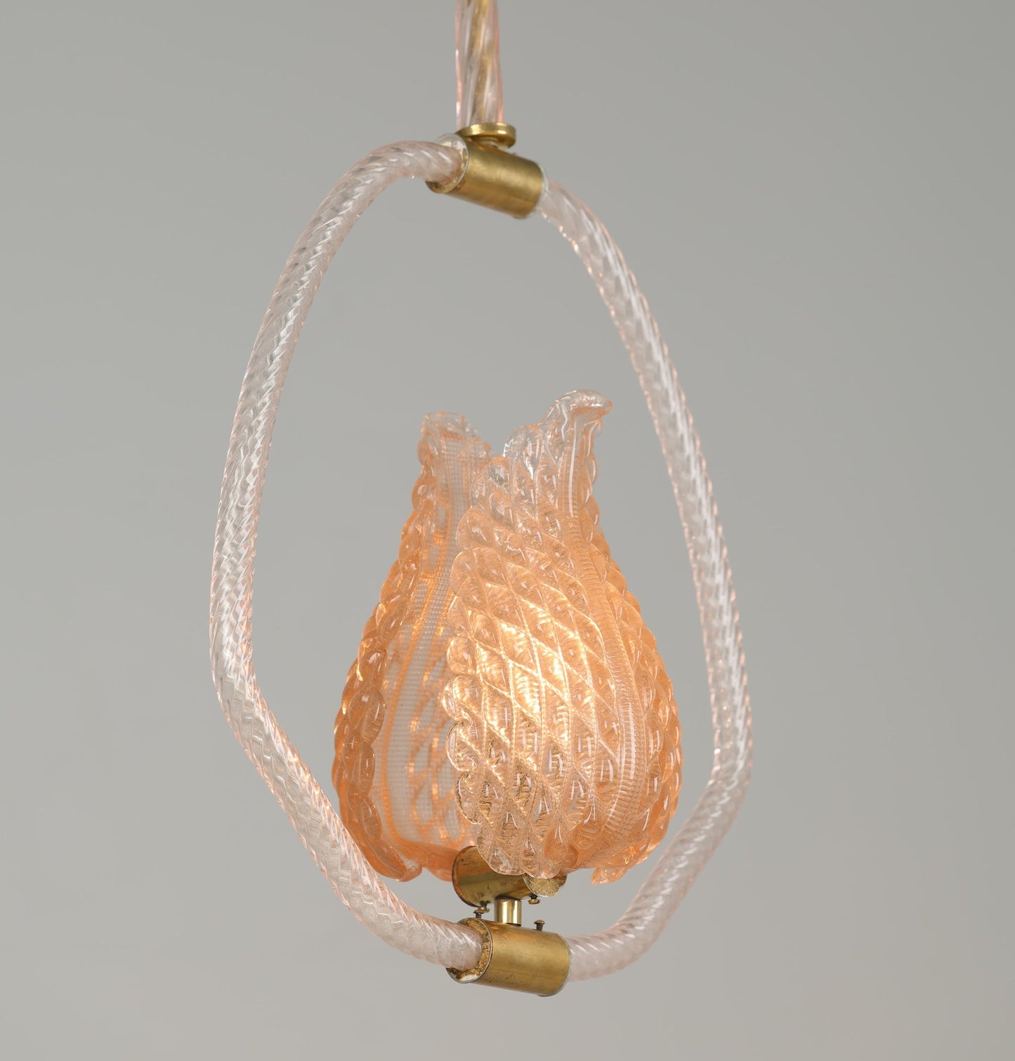 1940s Murano Barovier Ceiling Pendant - Pink