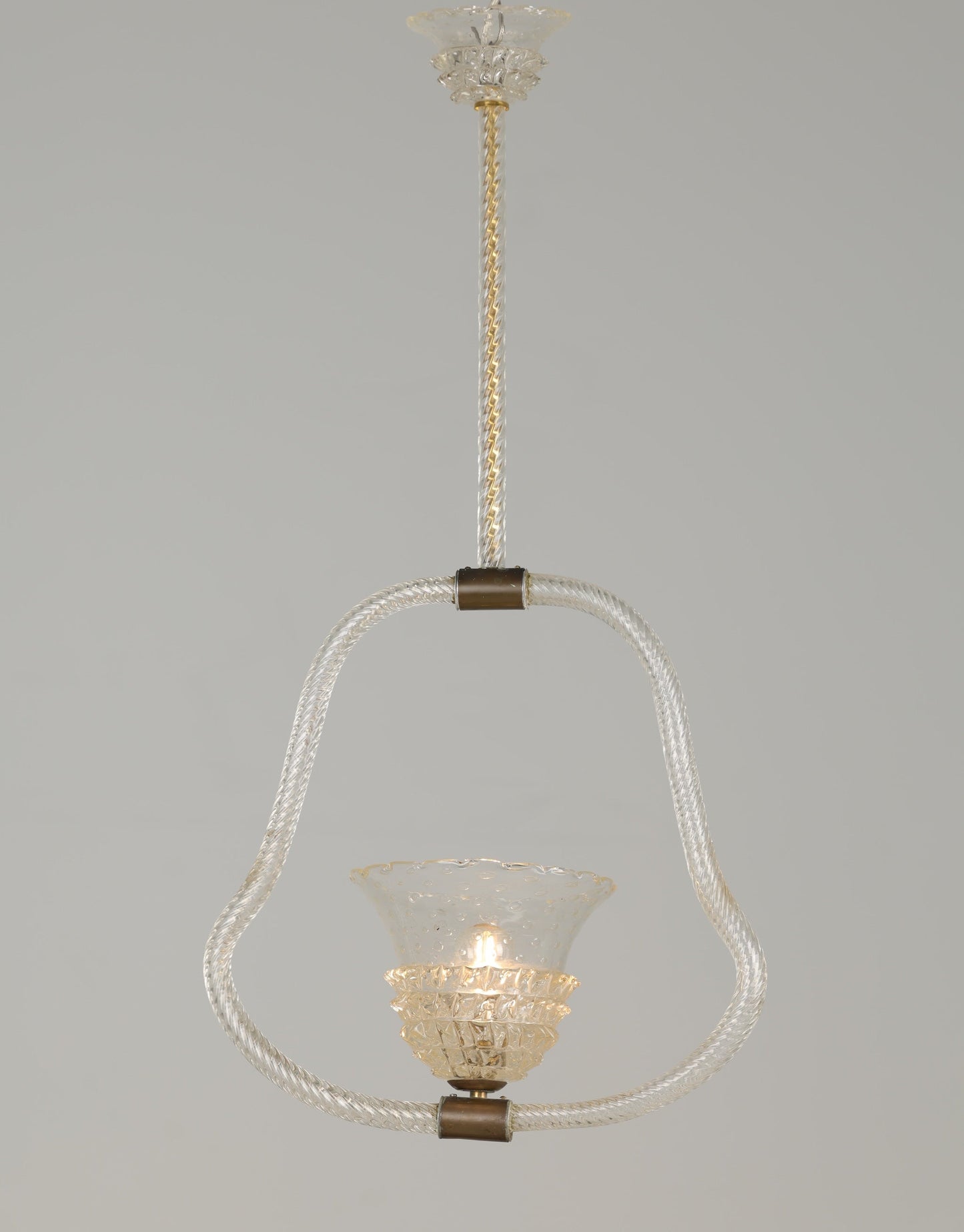 1940s Barovier Murano Ceiling Pendant - Rostrato