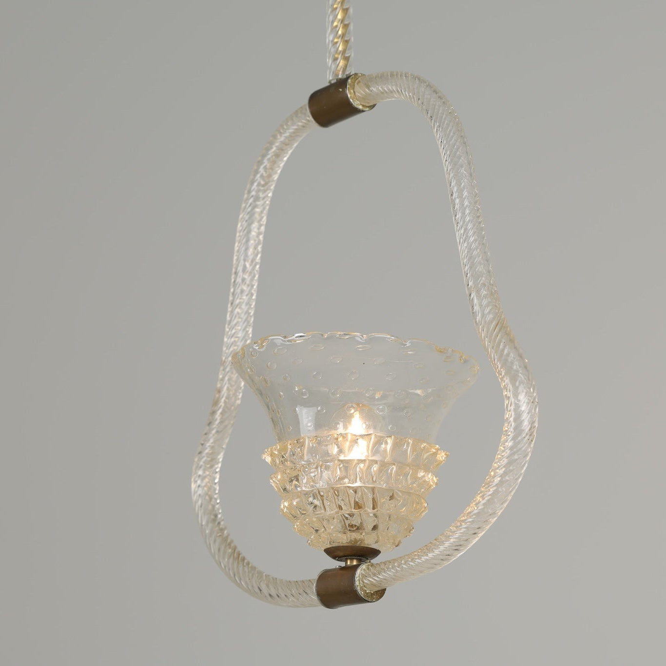 1940s Barovier Murano Ceiling Pendant - Rostrato