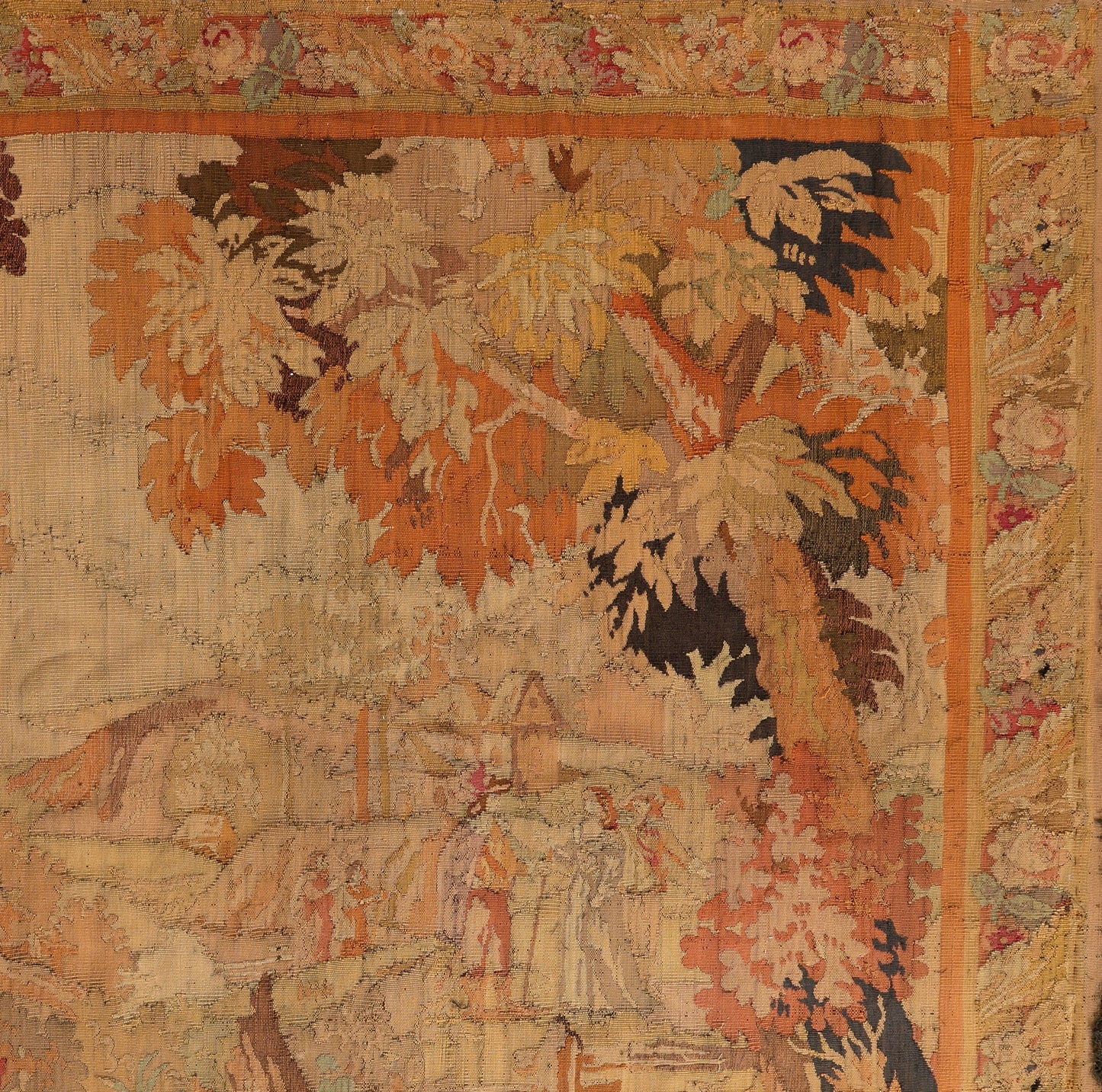 Large-Scale 1800s Sicilian Tapestry