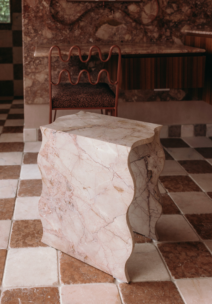 The Milia Mae Marble Side Table