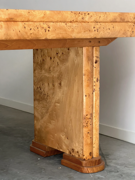 Vintage 1970's Maple Burl Desk