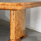 Vintage 1970's Maple Burl Desk
