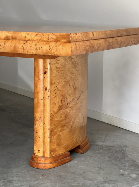Vintage 1970's Maple Burl Desk