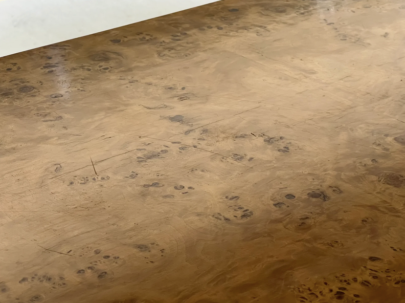 Vintage 1970's Maple Burl Desk