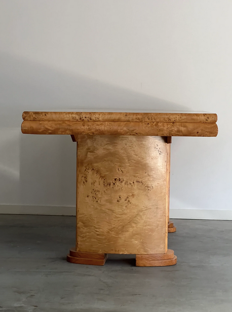 Vintage 1970's Maple Burl Desk
