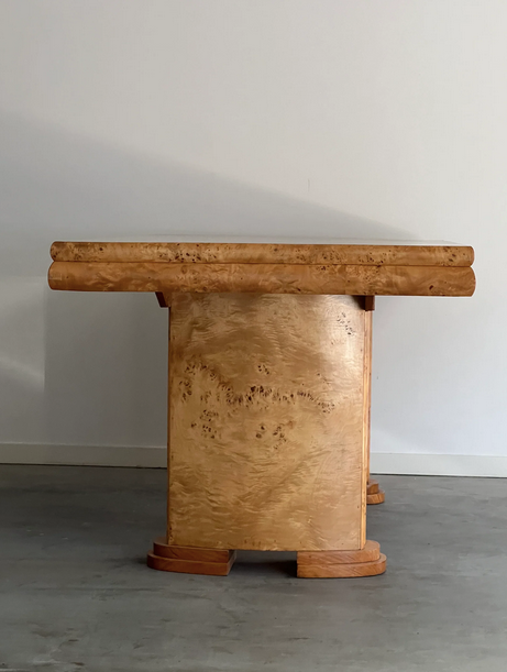 Vintage 1970's Maple Burl Desk