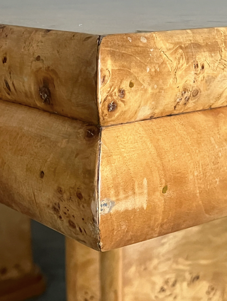 Vintage 1970's Maple Burl Desk