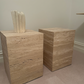 - Set of Two Custom Made Travertine Plinths
