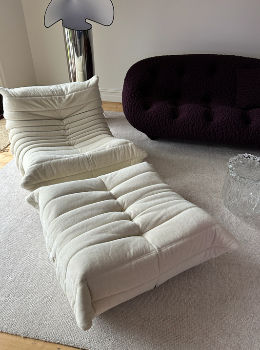 Togo Fireside Lounge Chair and Ottoman