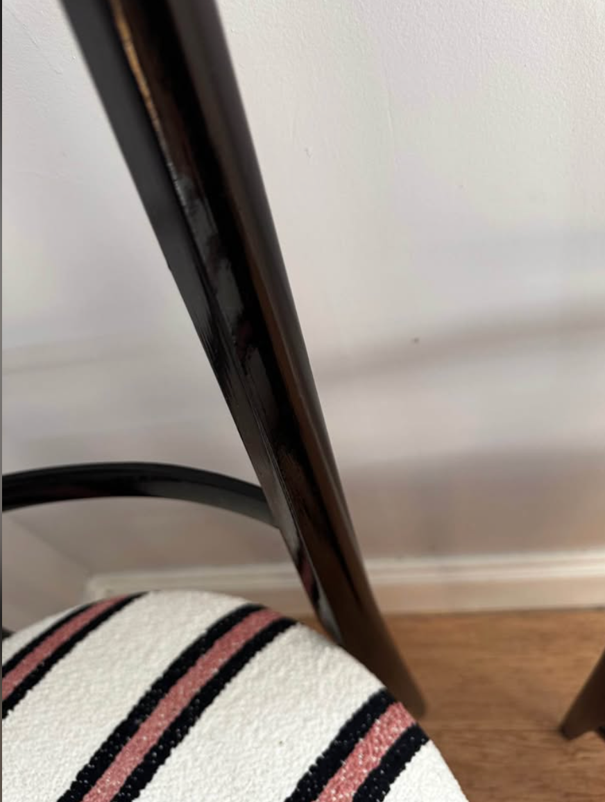 Pair of Black and White Chiavari Chairs, 1950s