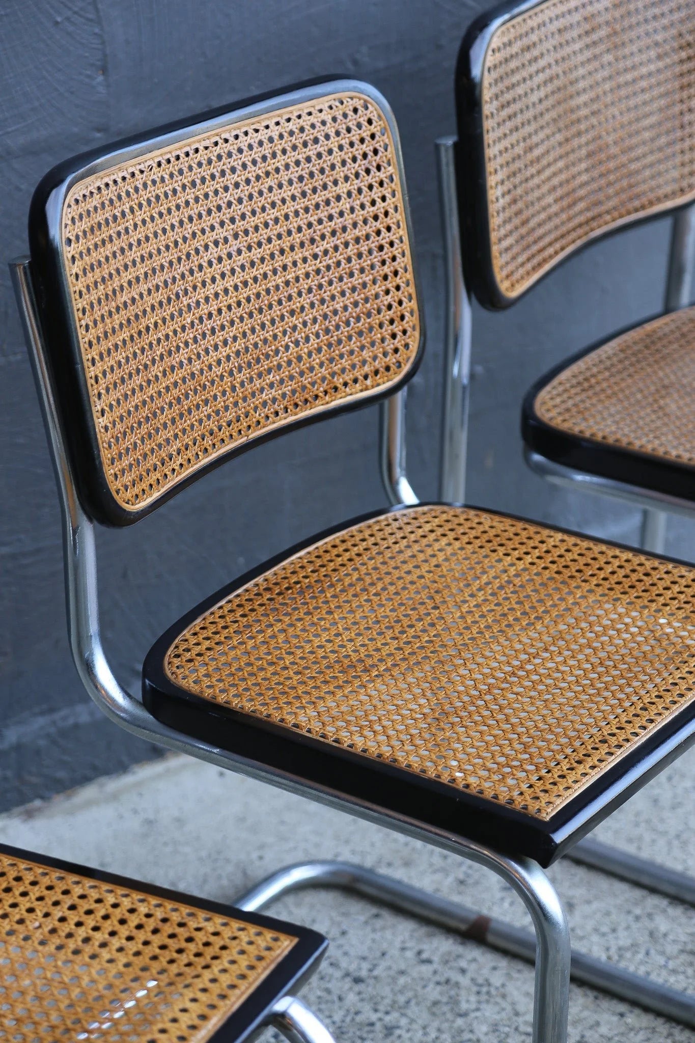 Set of Five Cesca Chairs by Marcel Breuer for Gavina, Italy 1960s