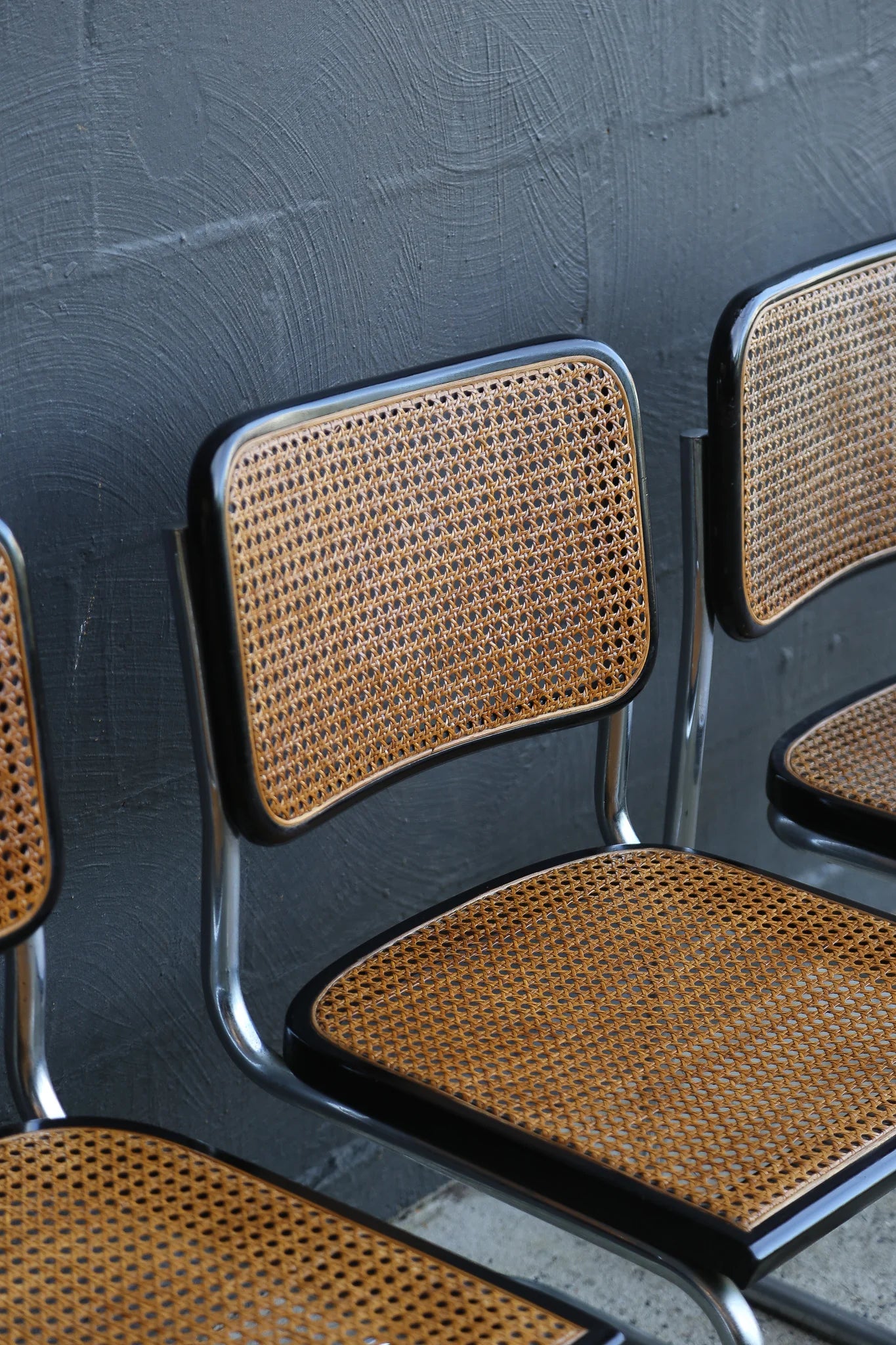 Set of Five Cesca Chairs by Marcel Breuer for Gavina, Italy 1960s
