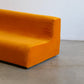 Space Age Sofa in Orange Velvet, Italy 1960s