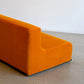 Space Age Sofa in Orange Velvet, Italy 1960s