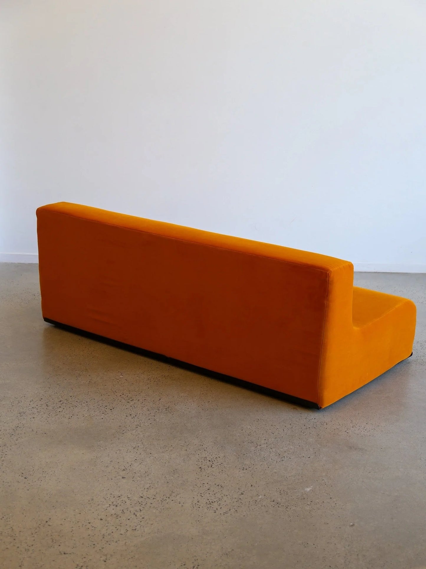 Space Age Sofa in Orange Velvet, Italy 1960s