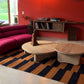 Ochre and Navy Blue Steps Rug by Beni Rugs