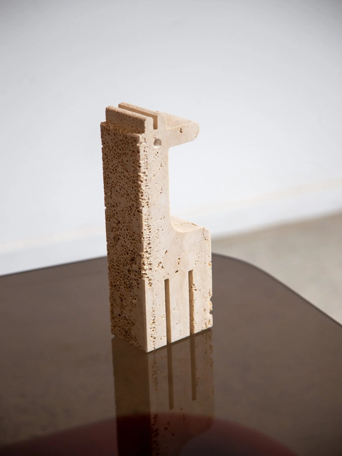 Travertine Giraffe Sculpture Attributed to Enzo Mari for Fratelli Mannelli, 1970s