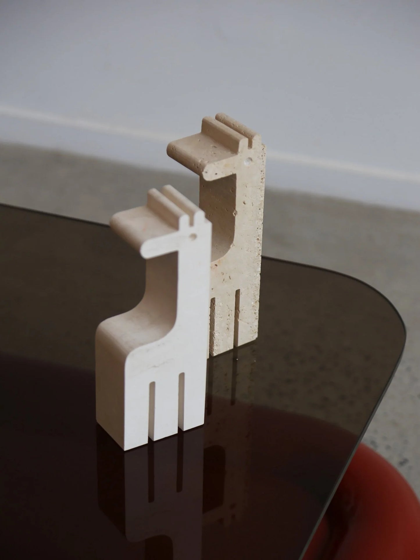 Travertine Giraffe Sculpture Attributed to Enzo Mari for Fratelli Mannelli, 1970s