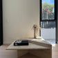 Vintage Split Level Unfilled Travertine Coffee Table
