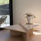 Vintage Split Level Unfilled Travertine Coffee Table