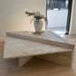 Vintage Split Level Unfilled Travertine Coffee Table
