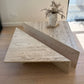 Vintage Split Level Unfilled Travertine Coffee Table