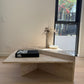 Vintage Split Level Unfilled Travertine Coffee Table