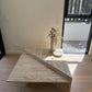 Vintage Split Level Unfilled Travertine Coffee Table