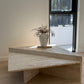 Vintage Split Level Unfilled Travertine Coffee Table