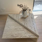 Vintage Split Level Unfilled Travertine Coffee Table