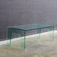 FIAM Italy Curved Glass Waterfall Table