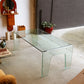 FIAM Italy Curved Glass Waterfall Table