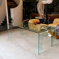 FIAM Italy Curved Glass Waterfall Table
