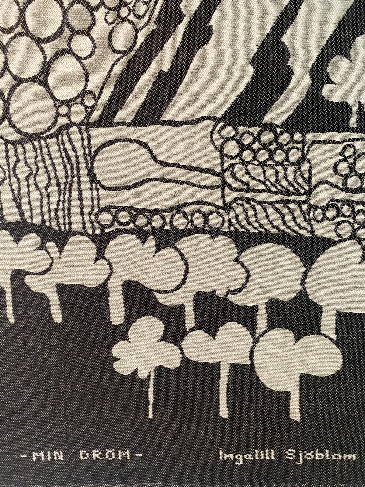 Mid Century Art Wall Hanging Tapestry By Ingalill Sjoblom