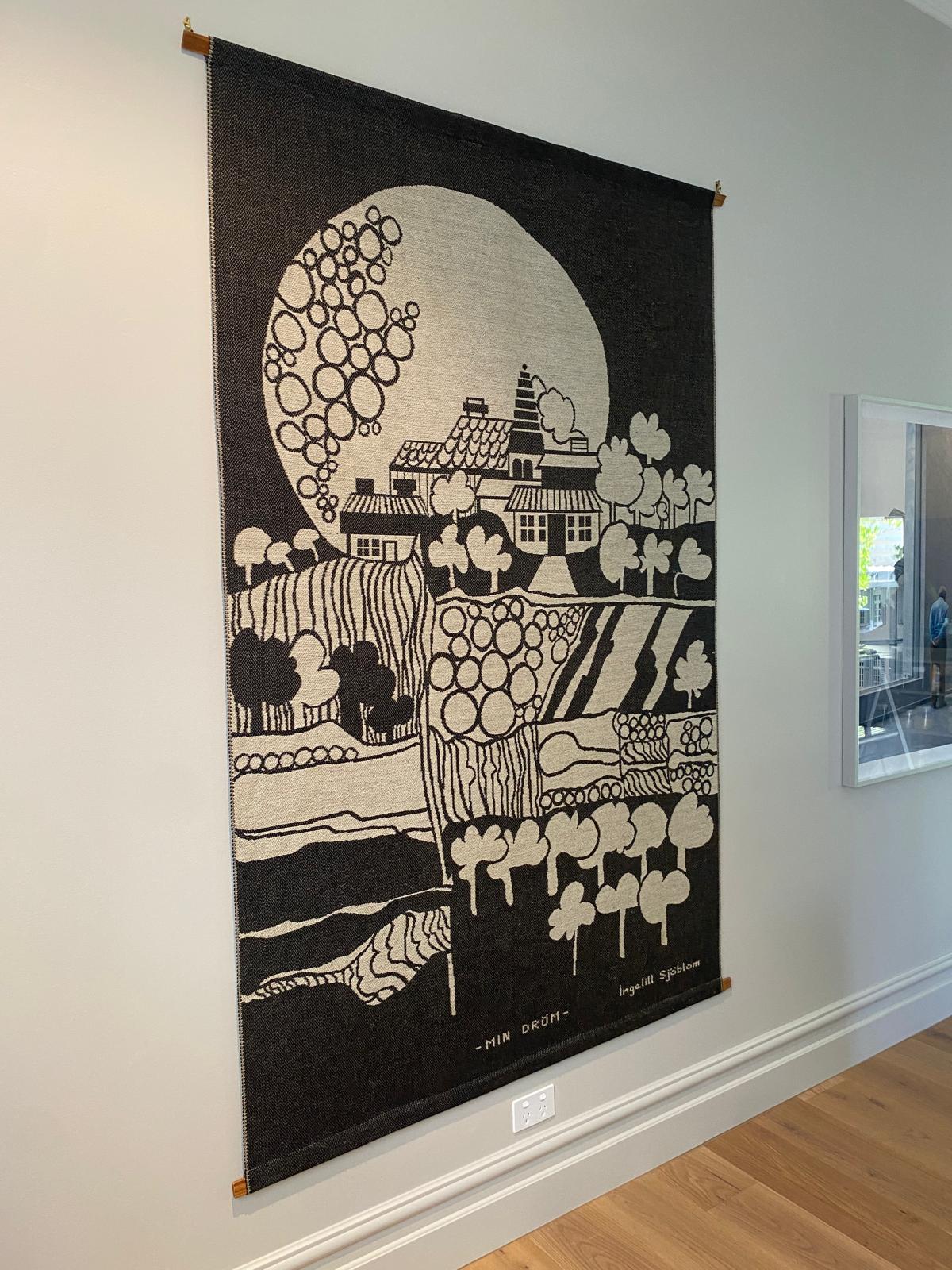 Mid Century Art Wall Hanging Tapestry By Ingalill Sjoblom